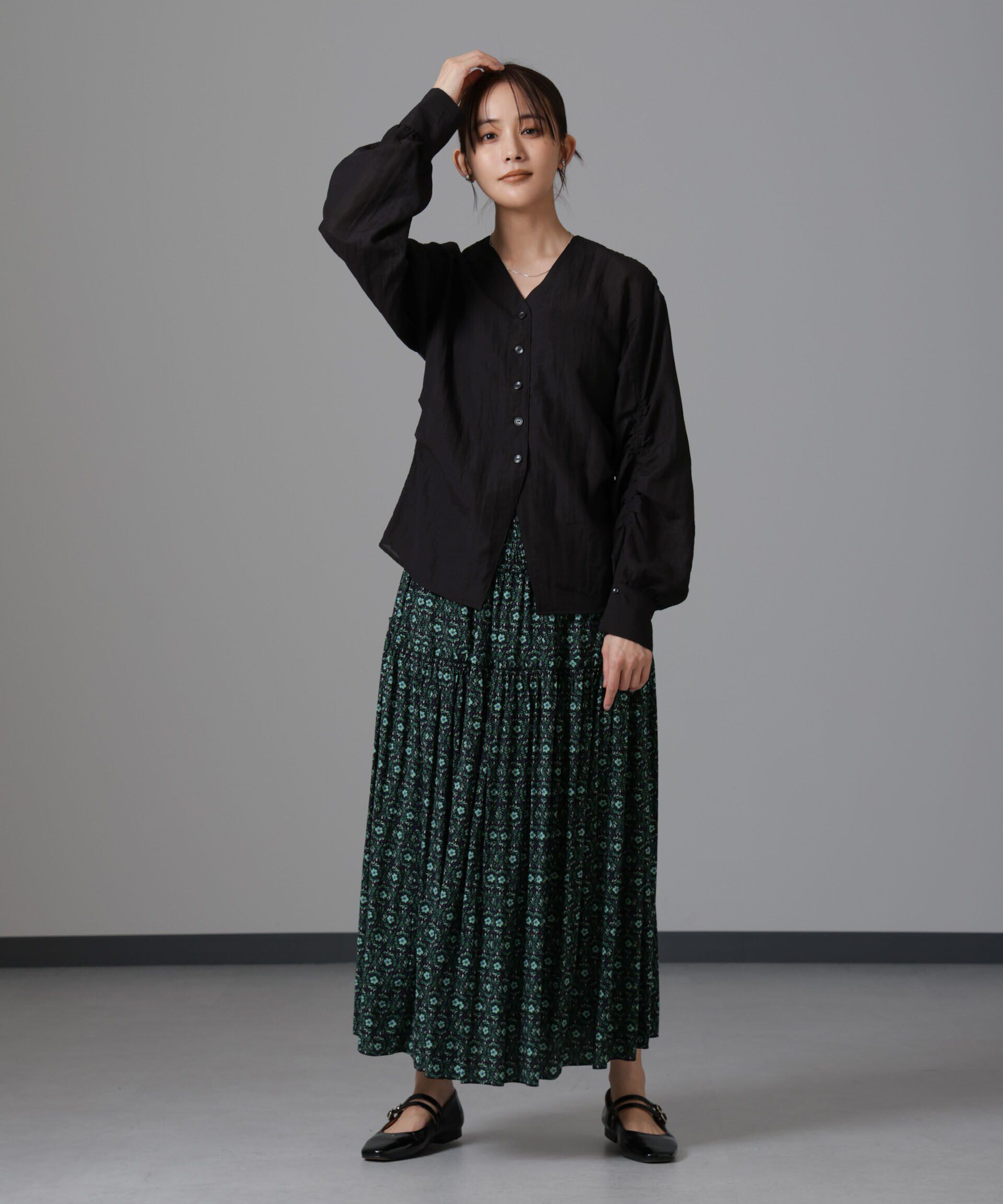 nano･universe「サークルフワラープリントスカート」|スカート|