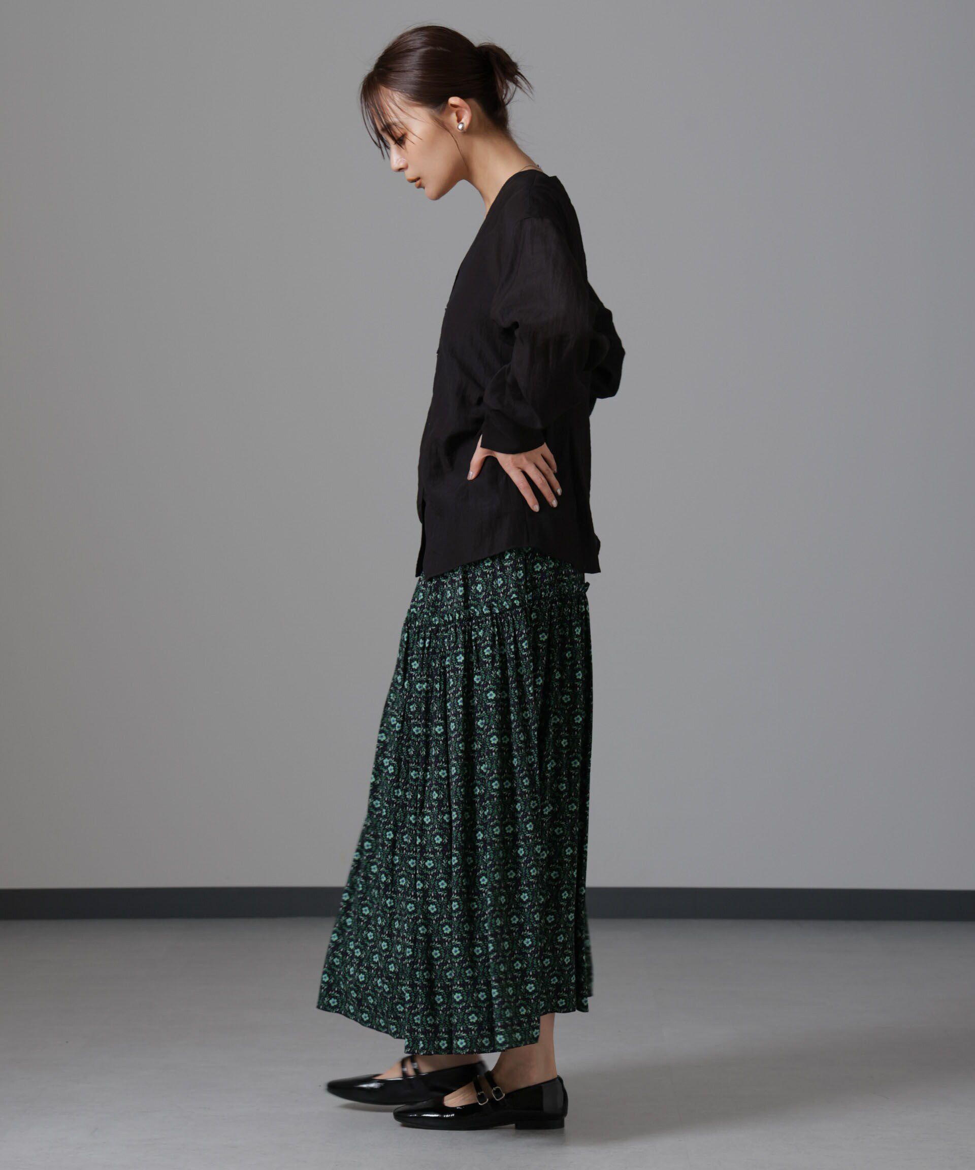 nano･universe「サークルフワラープリントスカート」|スカート|