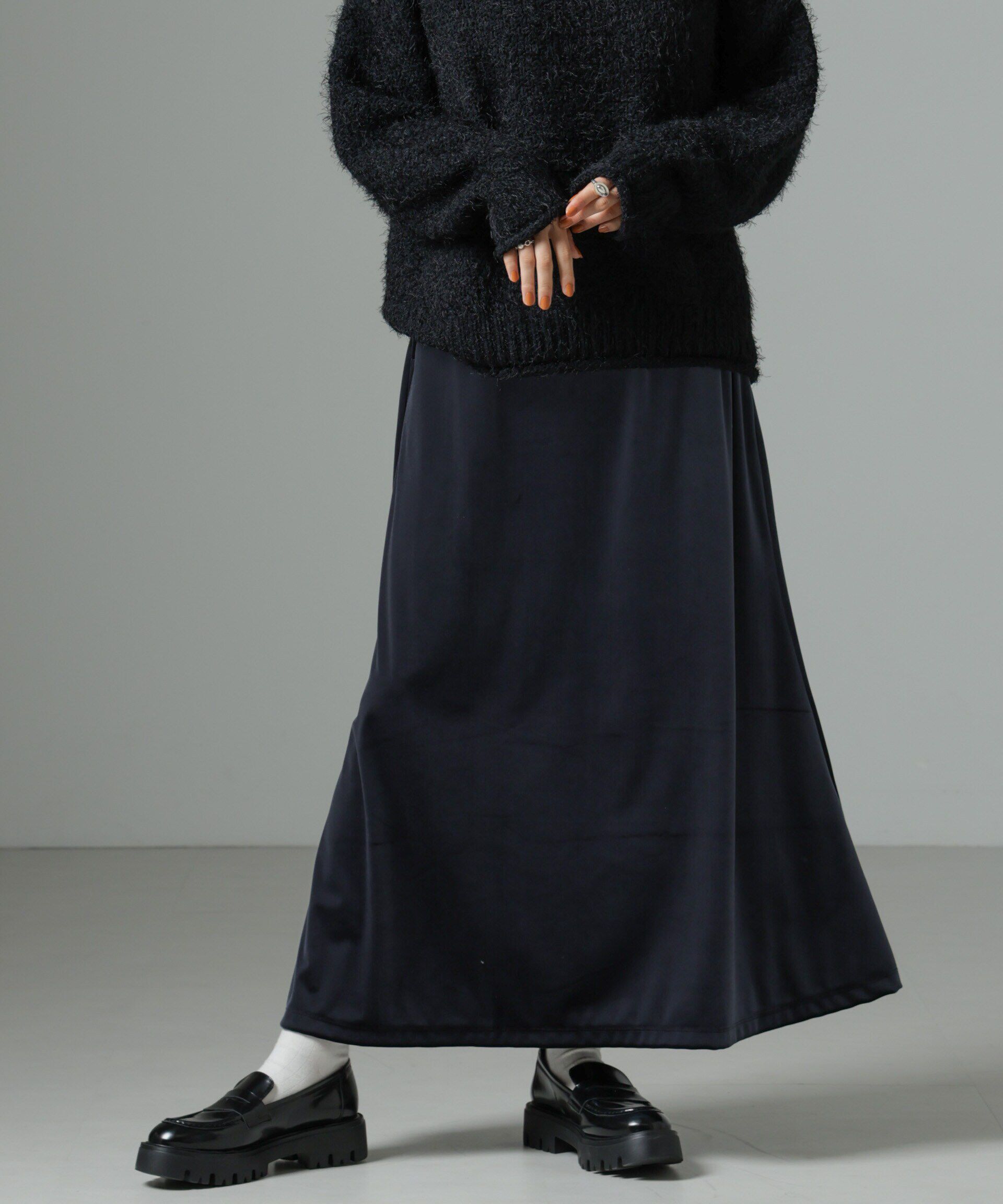 nano･universe「ベロアロングスカート」|スカート|