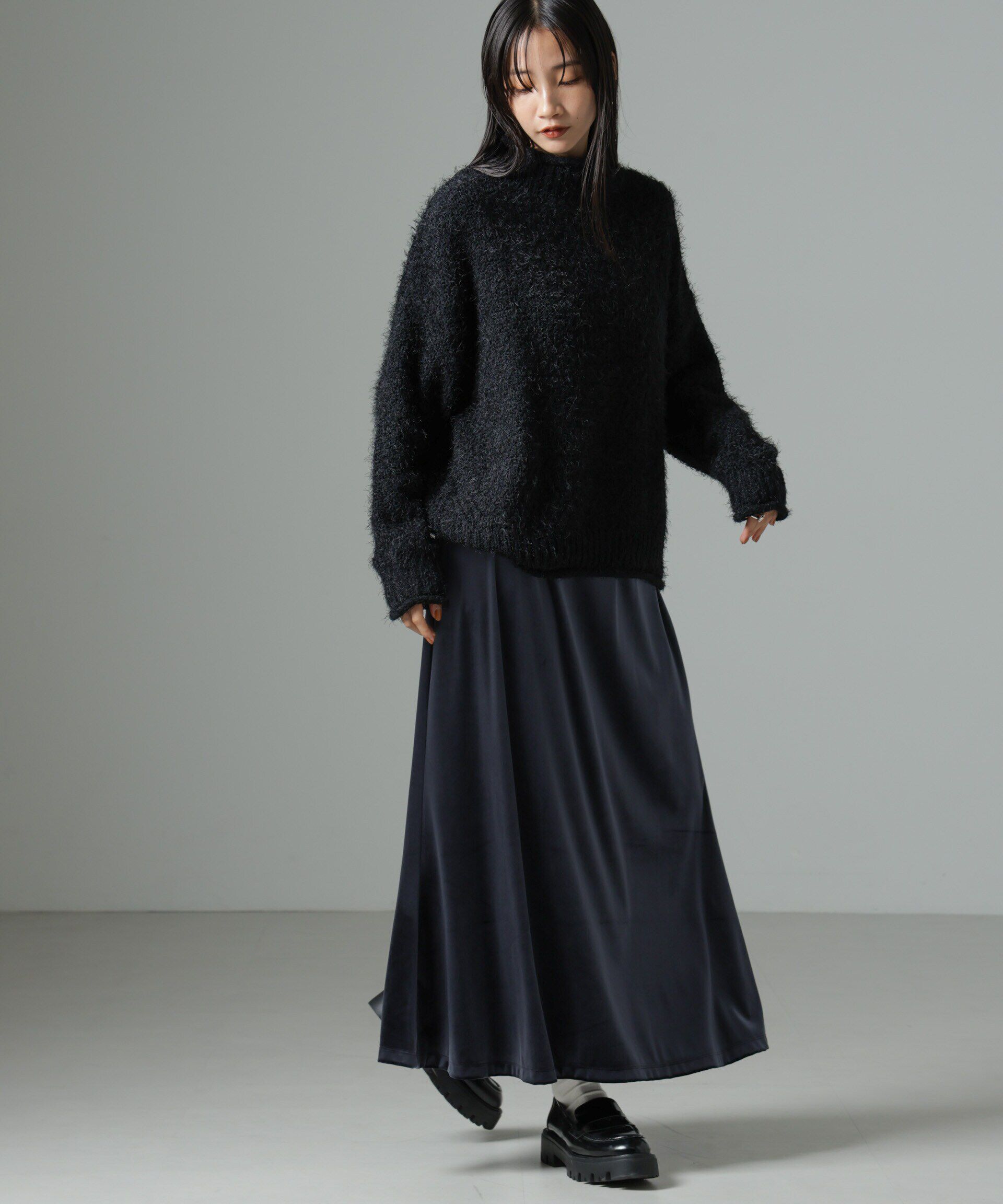 nano･universe「ベロアロングスカート」|スカート|