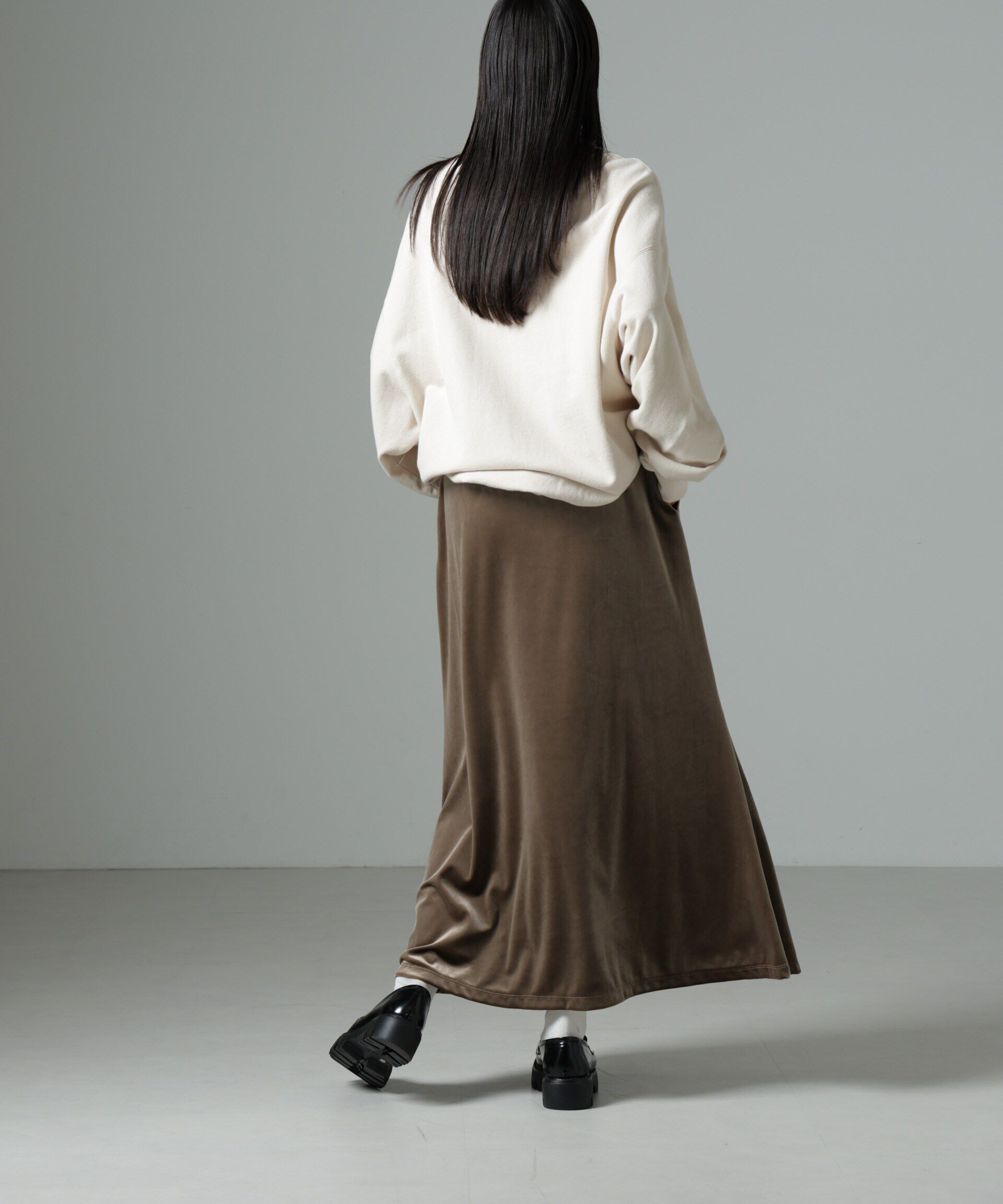 nano･universe「ベロアロングスカート」|スカート|