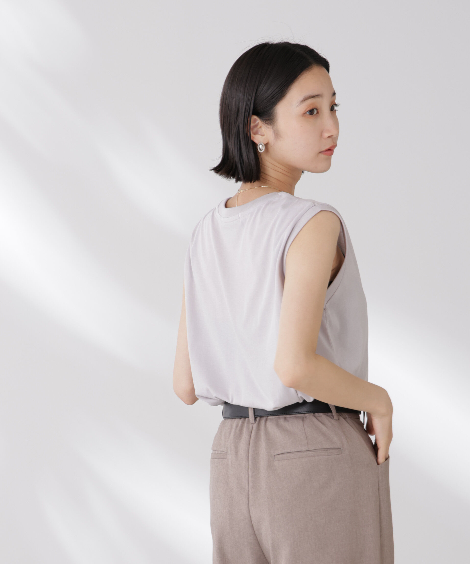 nano･universe「吸水速乾抗菌防臭ノースリーブトップス」|Tシャツ・カットソー|