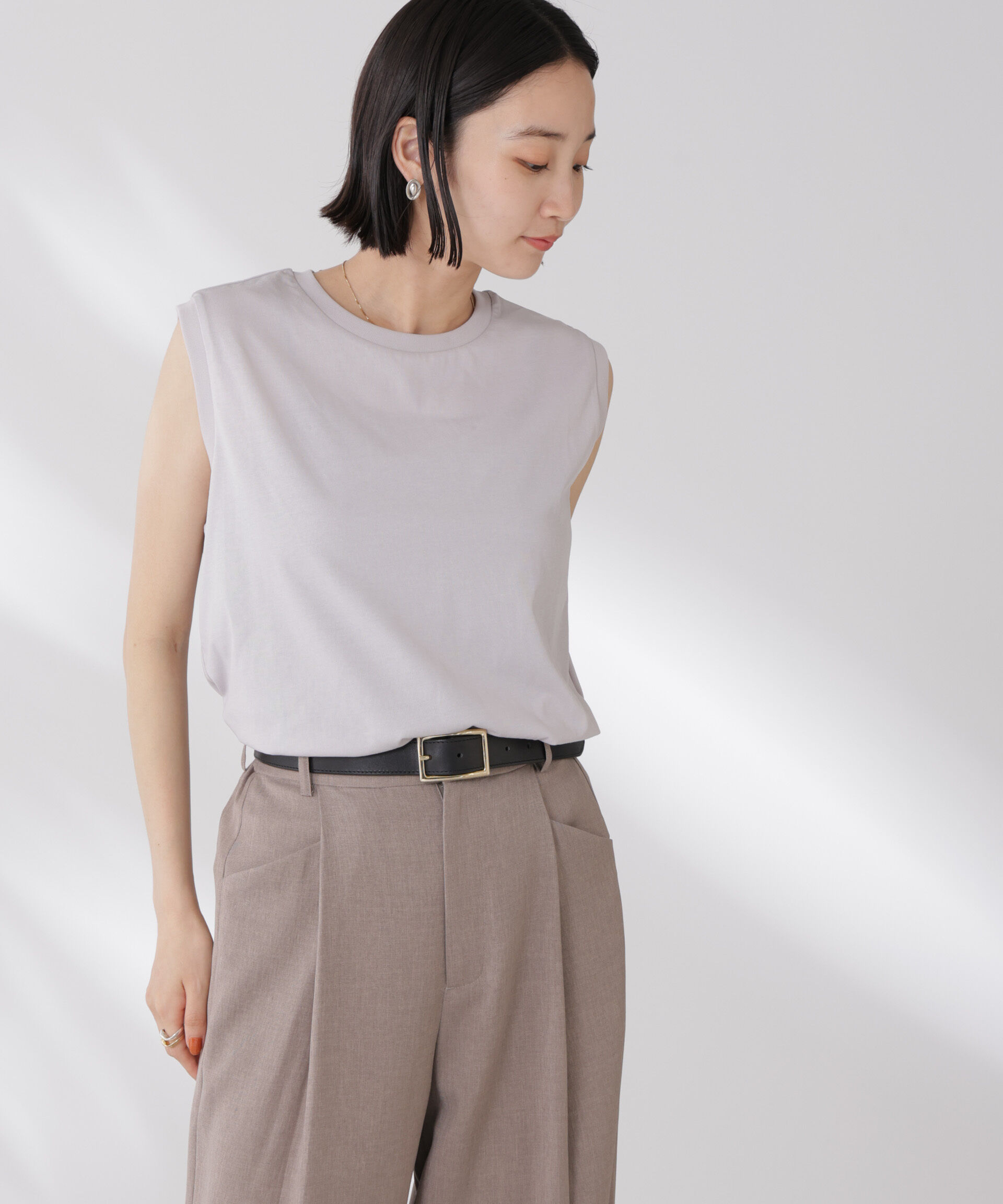 nano･universe「吸水速乾抗菌防臭ノースリーブトップス」|Tシャツ・カットソー|