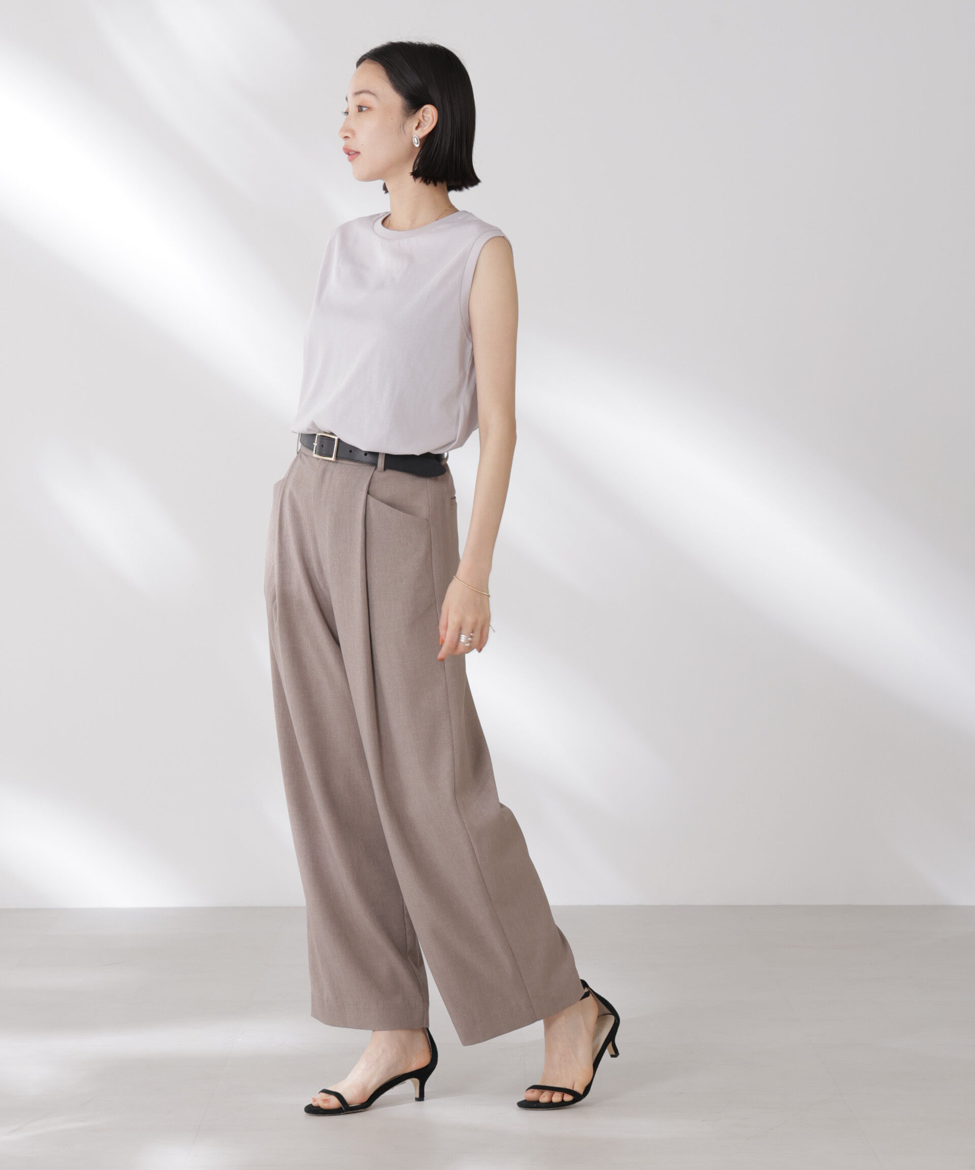 nano･universe「吸水速乾抗菌防臭ノースリーブトップス」|Tシャツ・カットソー|