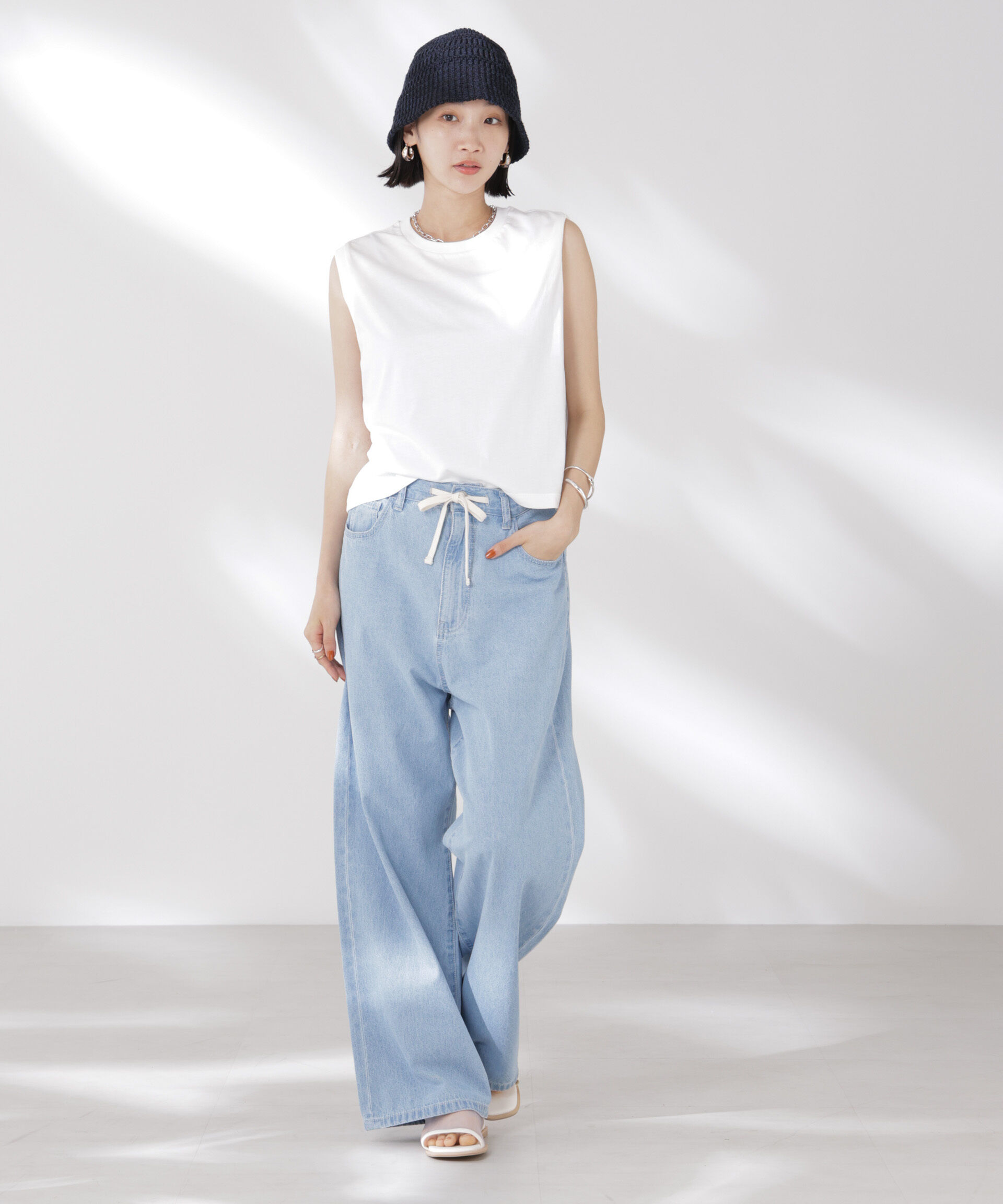 nano･universe「吸水速乾抗菌防臭ノースリーブトップス」|Tシャツ・カットソー|