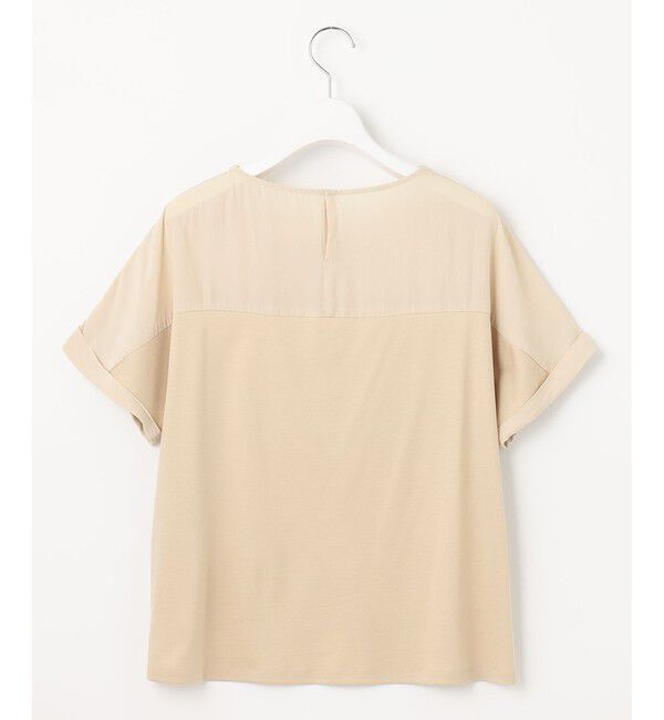 自由区「【セットアップ可/洗える】ブライトサテンライト ジャージーコンビ カットソー」|Tシャツ・カットソー|