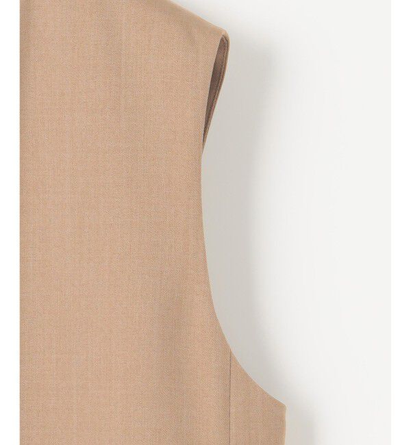 自由区「【接触冷感・速乾・UVケア・撥水・防シワ・XSサイズあり】リネンライクツィル ジレ」|ベスト・ジレ|