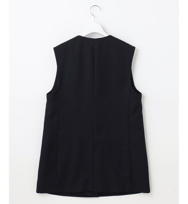 自由区「【接触冷感・速乾・UVケア・撥水・防シワ・XSサイズあり】リネンライクツィル ジレ」|ベスト・ジレ|