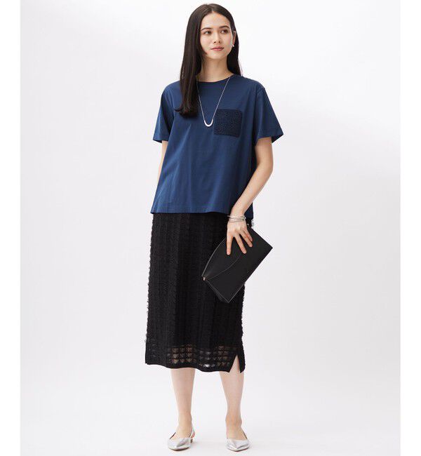 自由区「【カタログ掲載・洗える】クロッシェポケット Tシャツ」|Tシャツ・カットソー|