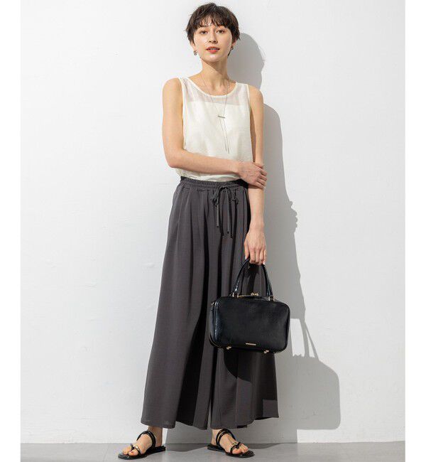 23区「【接触冷感/洗える】ツイストコットンプレーティング ワイド パンツ」|その他|