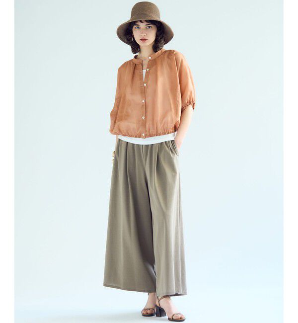 23区「【接触冷感/洗える】ツイストコットンプレーティング ワイド パンツ」|その他|