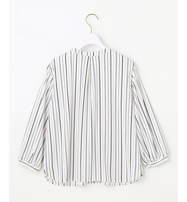 ANY SIS「【接触冷感・吸水速乾・UVケア】エアリードレープスムース 七分袖ブラウス」|シャツ・ブラウス|