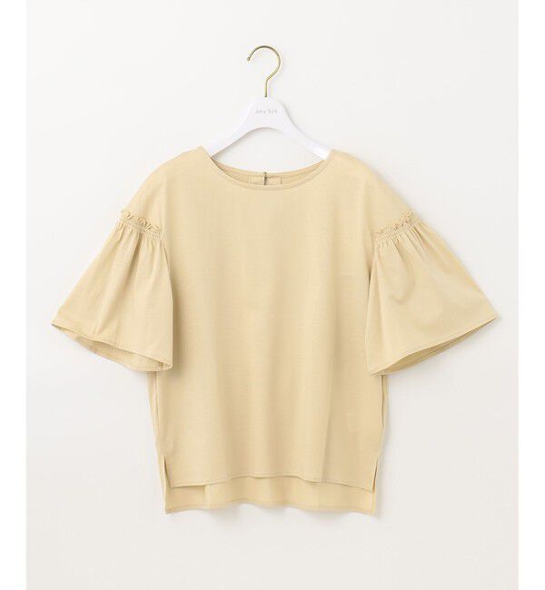 ANY SIS「シルケットストライプ フレアスリーブ カットソー」|Tシャツ・カットソー|