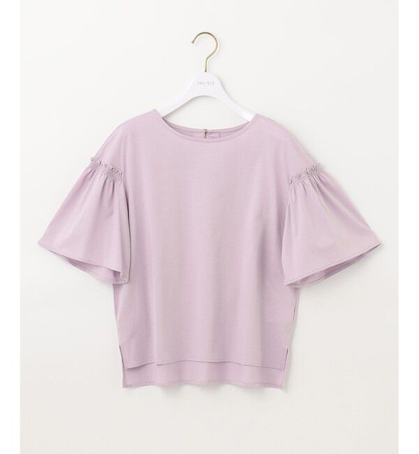 ANY SIS「シルケットストライプ フレアスリーブ カットソー」|Tシャツ・カットソー|