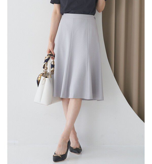 any SiS「【UVカット / 接触冷感 / 吸水速乾】スマートビューティストレッチ フレアスカート」|スカート|ブルーグレー