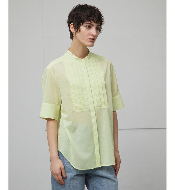 BEIGE,「【洗える】BAC / バンドカラーブラウス」|シャツ・ブラウス|Lime