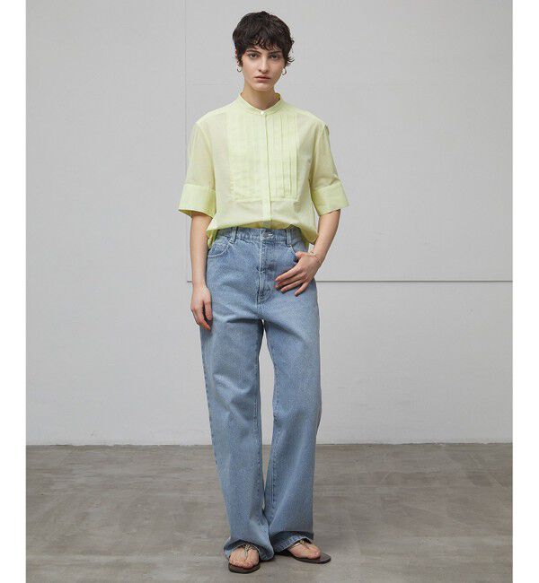 BEIGE,「【洗える】BAC / バンドカラーブラウス」|シャツ・ブラウス|