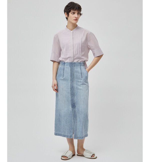 BEIGE,「【洗える】BAC / バンドカラーブラウス」|シャツ・ブラウス|