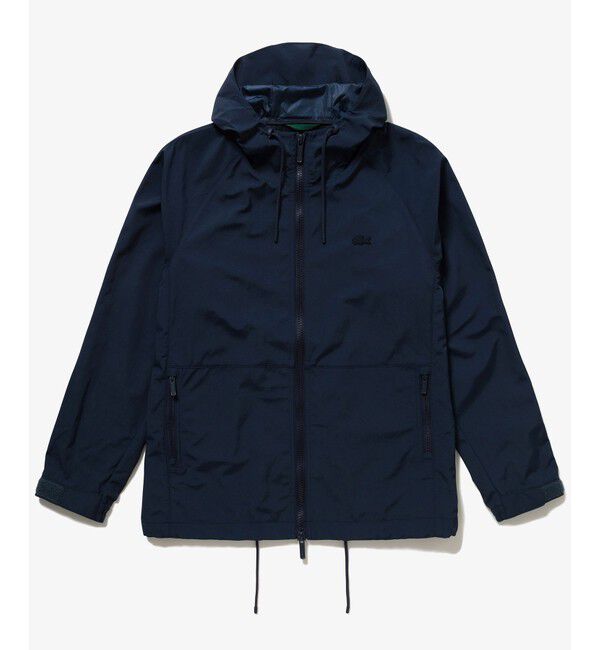 LACOSTE「撥水防風 ドロストコード フーデッド ナイロンブルゾン / マウンテンパーカー」|パーカー|