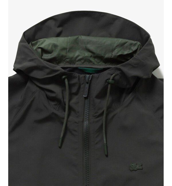 LACOSTE「撥水防風 ドロストコード フーデッド ナイロンブルゾン / マウンテンパーカー」|パーカー|