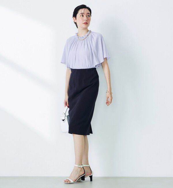 NOLLEY'S「《セットアップ対応》ウォッシャブルドライトロピカルインゴムタイトスカート」|タイト|