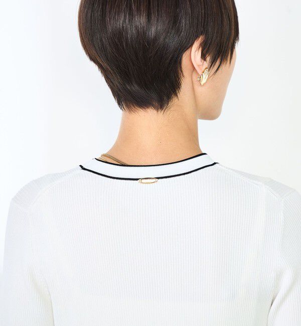 NOLLEY'S sophi「【追加】《手洗い可能》マルチファンクションリブフレアVネックカーディガン」|カーディガン|