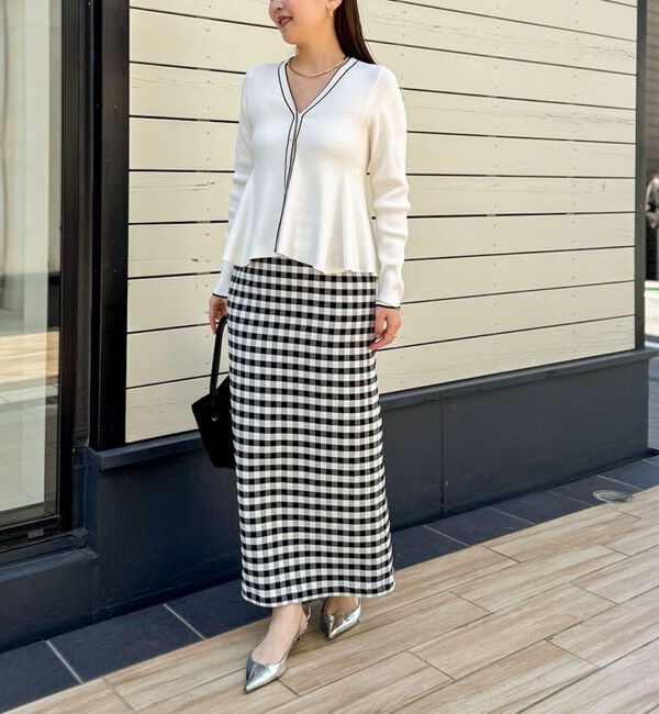 NOLLEY'S sophi「【追加】《手洗い可能》マルチファンクションリブフレアVネックカーディガン」|カーディガン|