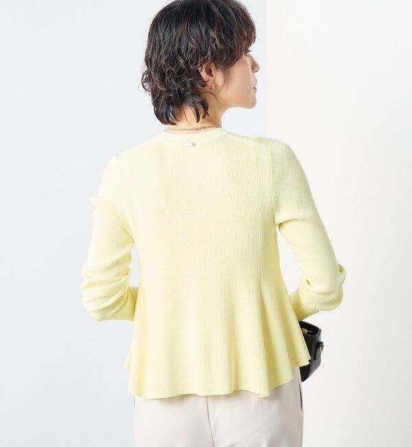 NOLLEY'S sophi「【追加】《手洗い可能》マルチファンクションリブフレアVネックカーディガン」|カーディガン|