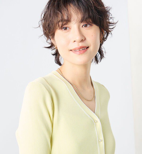 NOLLEY'S sophi「【追加】《手洗い可能》マルチファンクションリブフレアVネックカーディガン」|カーディガン|