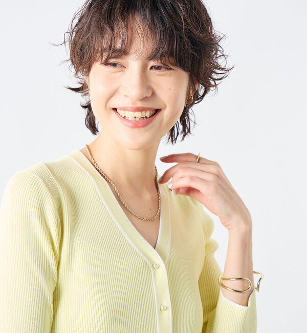 NOLLEY'S sophi「【追加】《手洗い可能》マルチファンクションリブフレアVネックカーディガン」|カーディガン|