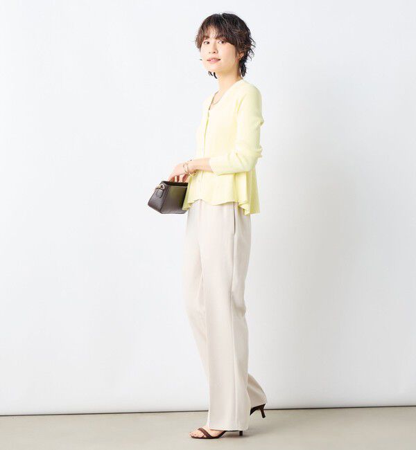 NOLLEY'S sophi「【追加】《手洗い可能》マルチファンクションリブフレアVネックカーディガン」|カーディガン|