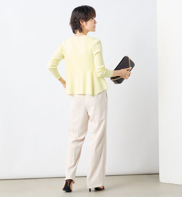 NOLLEY'S sophi「【追加】《手洗い可能》マルチファンクションリブフレアVネックカーディガン」|カーディガン|