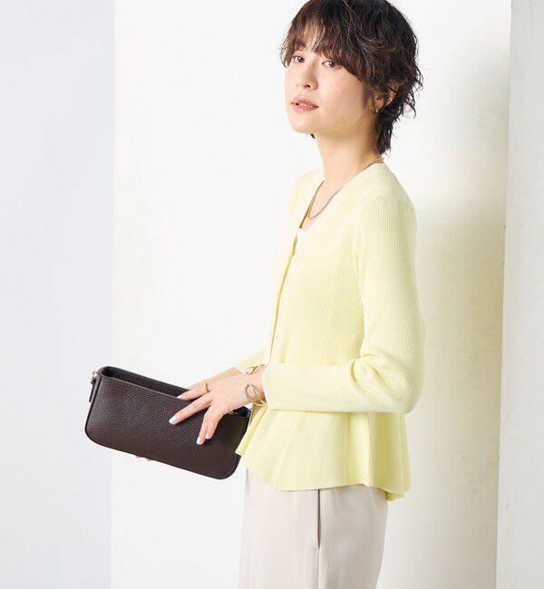 NOLLEY'S sophi「【追加】《手洗い可能》マルチファンクションリブフレアVネックカーディガン」|カーディガン|