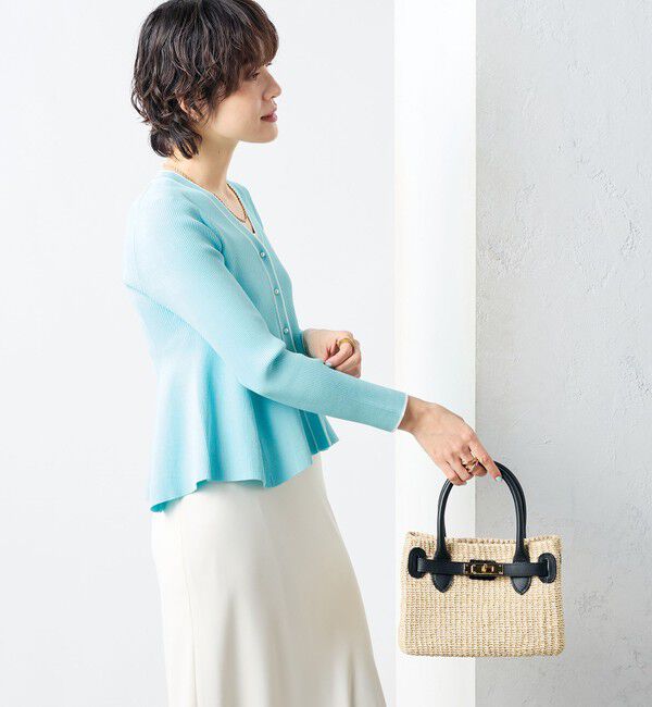 NOLLEY'S sophi「【追加】《手洗い可能》マルチファンクションリブフレアVネックカーディガン」|カーディガン|