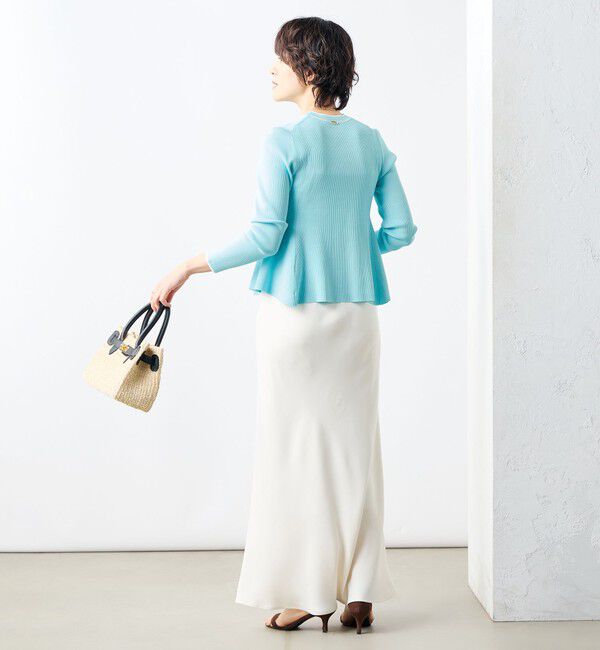 NOLLEY'S sophi「【追加】《手洗い可能》マルチファンクションリブフレアVネックカーディガン」|カーディガン|