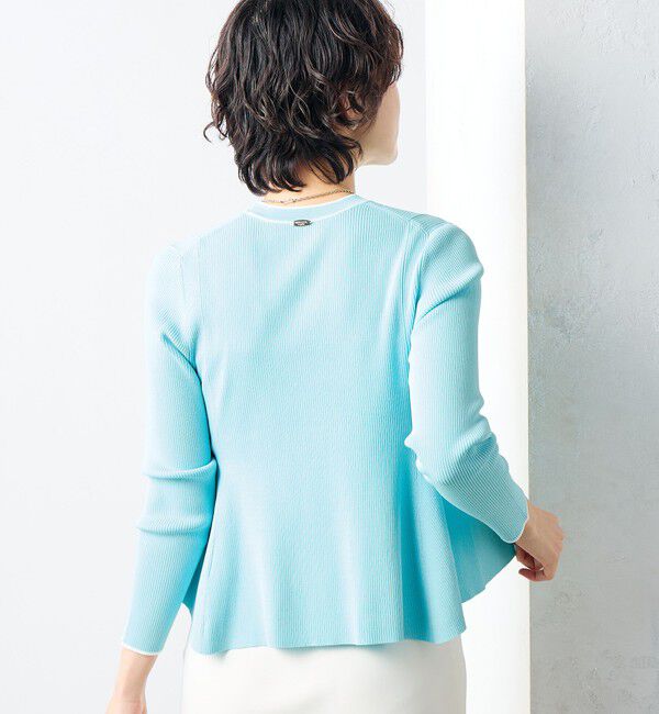 NOLLEY'S sophi「【追加】《手洗い可能》マルチファンクションリブフレアVネックカーディガン」|カーディガン|