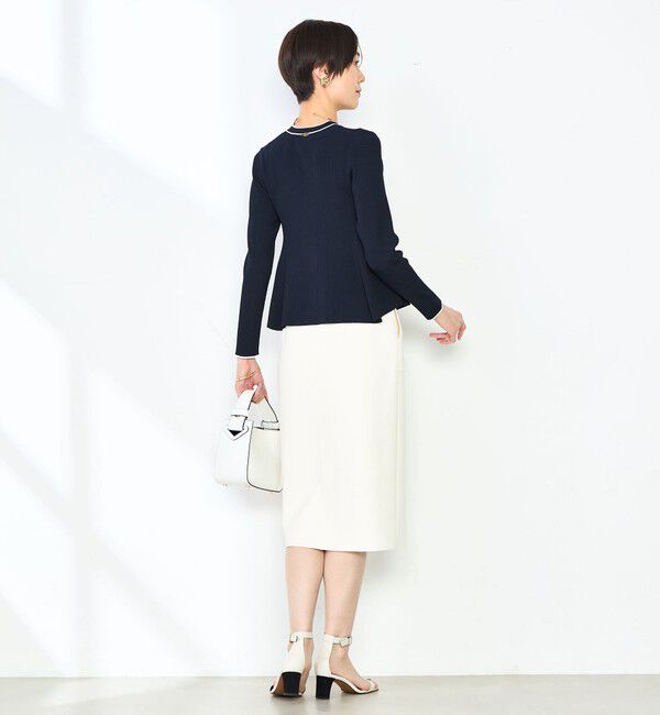 NOLLEY'S sophi「【追加】《手洗い可能》マルチファンクションリブフレアVネックカーディガン」|カーディガン|