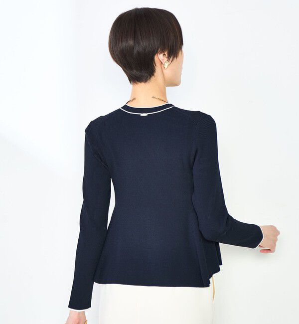 NOLLEY'S sophi「【追加】《手洗い可能》マルチファンクションリブフレアVネックカーディガン」|カーディガン|