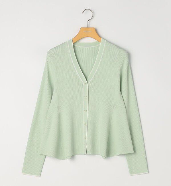 NOLLEY'S sophi「【追加】《手洗い可能》マルチファンクションリブフレアVネックカーディガン」|カーディガン|