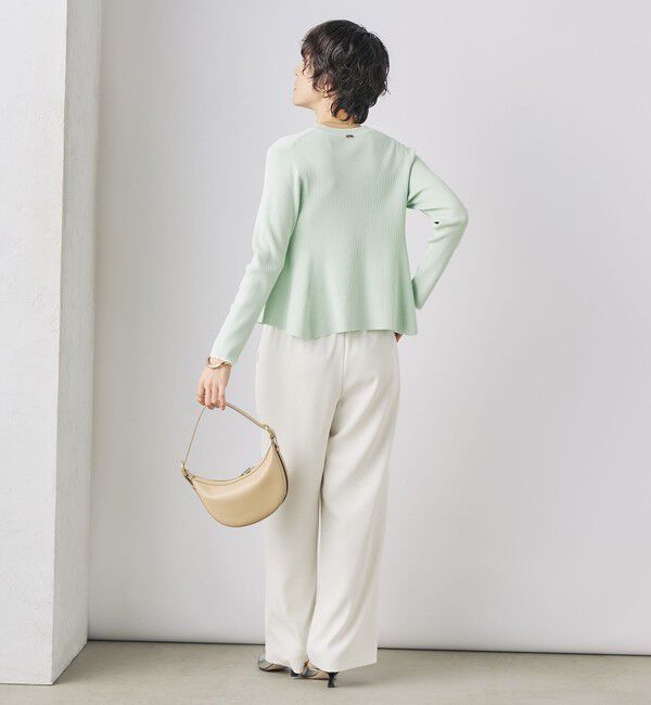 NOLLEY'S sophi「【追加】《手洗い可能》マルチファンクションリブフレアVネックカーディガン」|カーディガン|