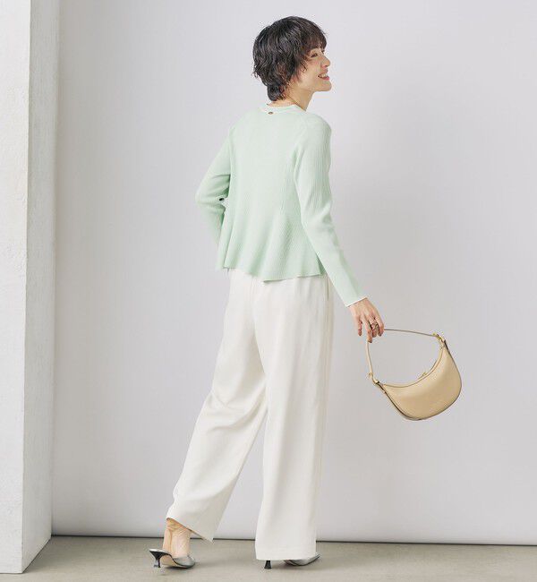 NOLLEY'S sophi「【追加】《手洗い可能》マルチファンクションリブフレアVネックカーディガン」|カーディガン|