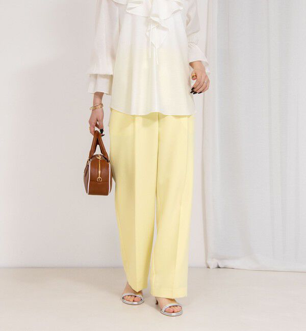 NOLLEY'S sophi「《セットアップ対応》ウォッシャブルドライワイドパンツ」|その他|イエロー