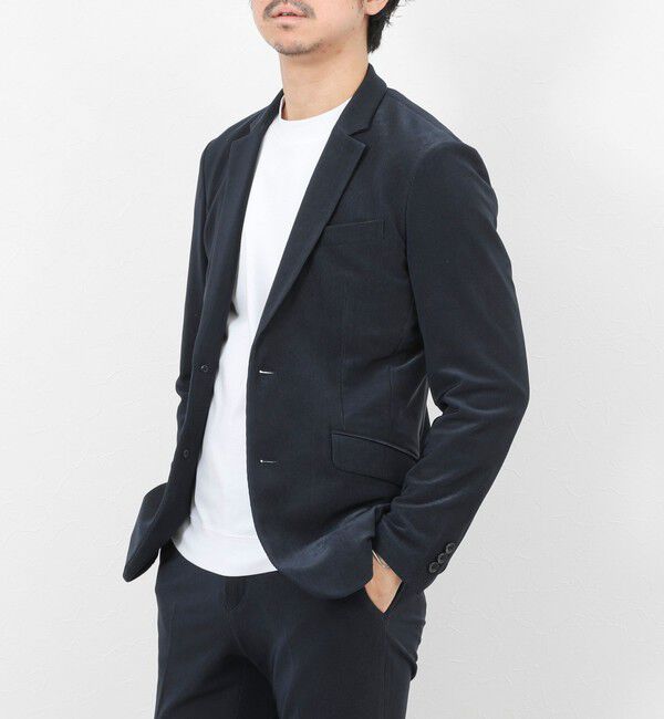 Stutostein「《ビジカジ/セットアップ対応》ストレッチコードピケ ジャケット 26SS」|テーラードジャケット|