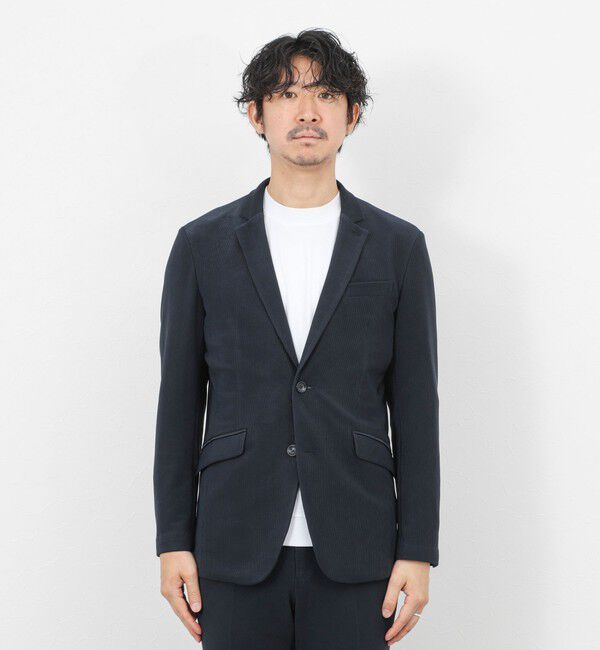 Stutostein「《ビジカジ/セットアップ対応》ストレッチコードピケ ジャケット 26SS」|テーラードジャケット|