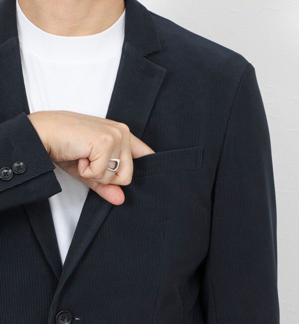 Stutostein「《ビジカジ/セットアップ対応》ストレッチコードピケ ジャケット 26SS」|テーラードジャケット|