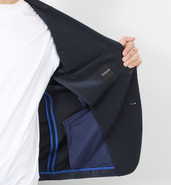 Stutostein「《ビジカジ/セットアップ対応》ストレッチコードピケ ジャケット 26SS」|テーラードジャケット|