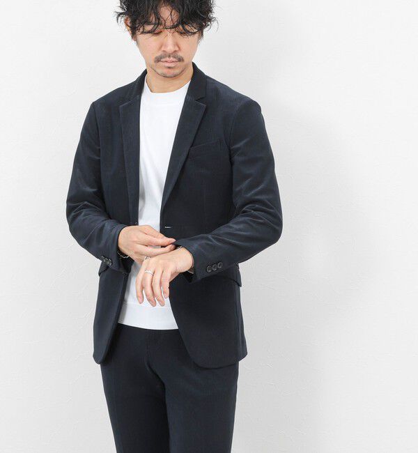 Stutostein「《ビジカジ/セットアップ対応》ストレッチコードピケ ジャケット 26SS」|テーラードジャケット|