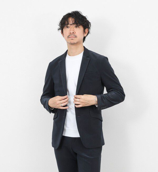 Stutostein「《ビジカジ/セットアップ対応》ストレッチコードピケ ジャケット 26SS」|テーラードジャケット|