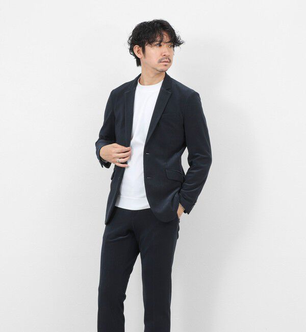 Stutostein「《ビジカジ/セットアップ対応》ストレッチコードピケ ジャケット 26SS」|テーラードジャケット|