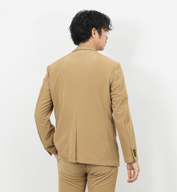 Stutostein「《ビジカジ/セットアップ対応》ストレッチコードピケ ジャケット 26SS」|テーラードジャケット|